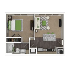 1 bed, 1 bath, 592 sqft, $1,815