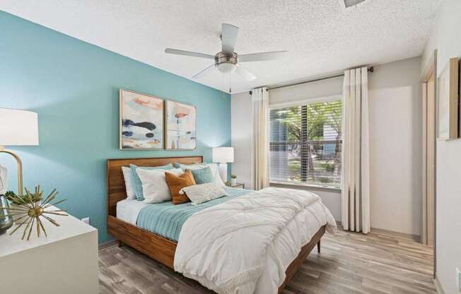 Model bedroom at Mirage on Kernan Apartments in Jacksonville, FL