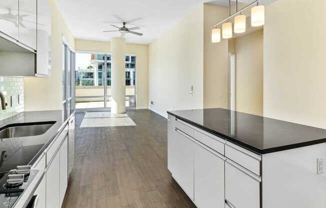 Living Room with Patio and Hard Surface Flooring