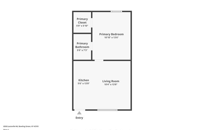 1 bed, 1 bath, 560 sqft, $665, Unit B13