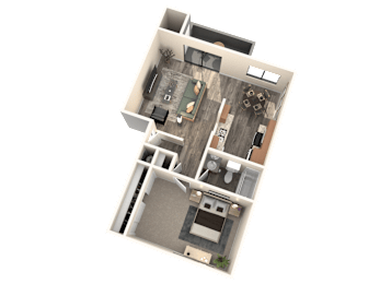 1 bed, 1 bath, 634 sqft, $2,145