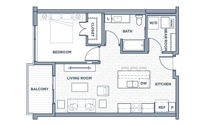 1 bed, 1 bath, 688 sqft, $1,595, Unit 1330