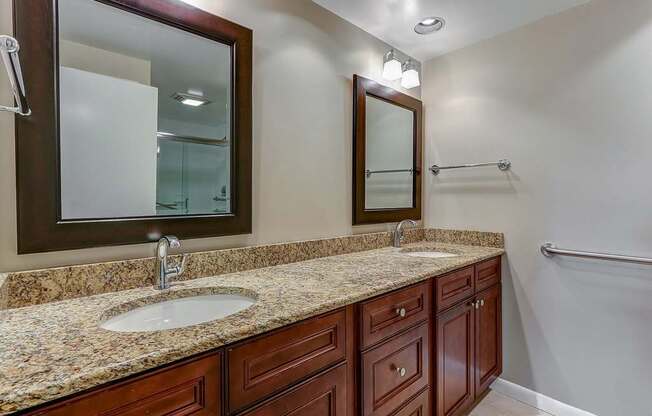 Bathroom with shower and tub combo