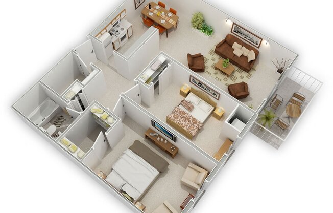 2 beds, 1 bath, 986 sqft, $1,554