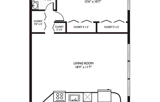 2 beds, 1 bath, 700 sqft, $2,250, Unit 501