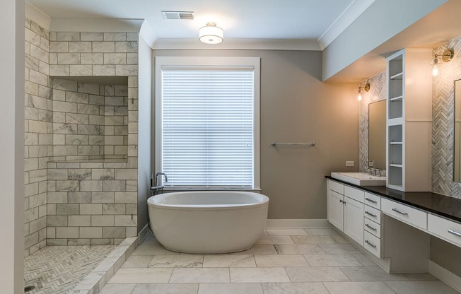 Bathroom With Bathtub at Berkshire Dilworth, Charlotte, North Carolina