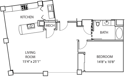 1 bed, 1 bath, 970 sqft, $1,682