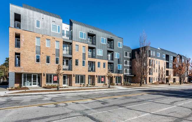 front door of apartment at Edge 35, Indianapolis, Indiana