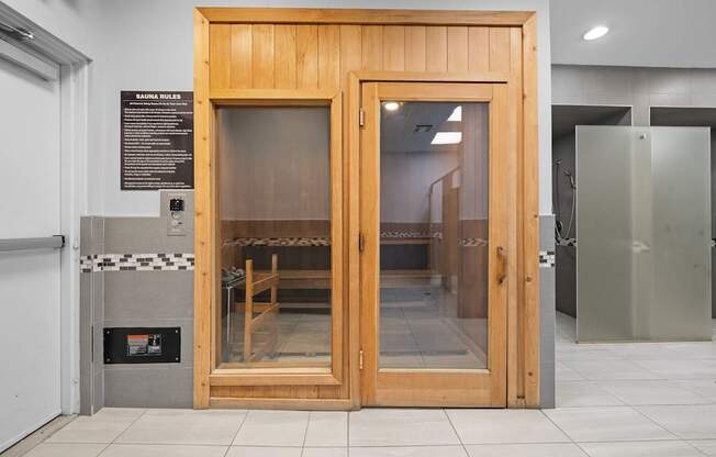 Dry Sauna Room at Lakeside Village Apartments in Clinton Township, MI