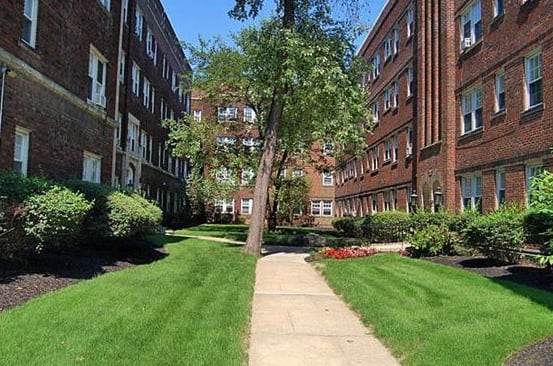 Courtyard Green Space at Integrity Cleveland Heights Apartments, Integrity Realty, Cleveland Heights, OH