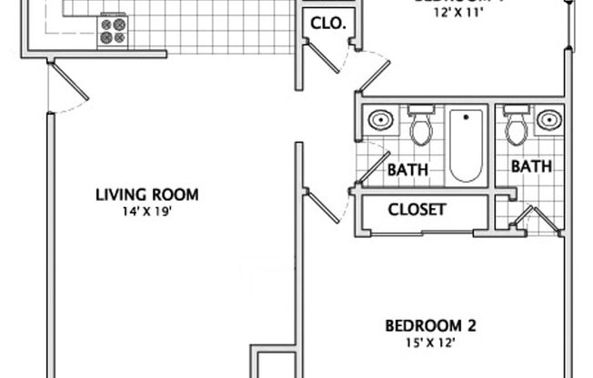 2 beds, 1.5 baths, 964 sqft, $1,135, Unit D-06