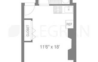 Studio, 1 bath, $2,595, Unit 3A