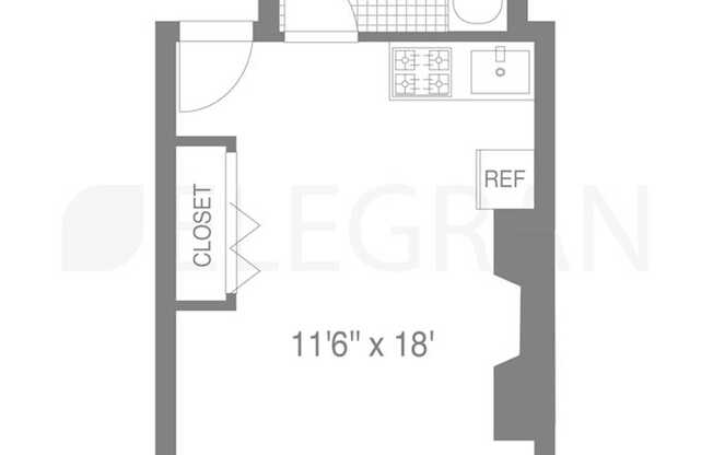 Studio, 1 bath, $2,595, Unit 3A