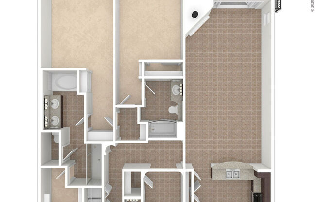 2 beds, 2.5 baths, 1,864 sqft, $4,707