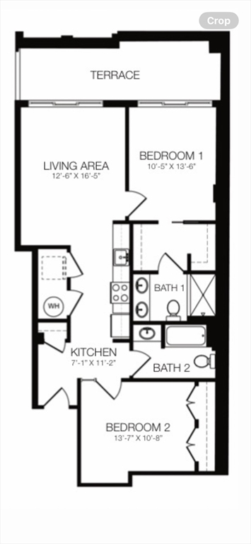 2 beds, 2 baths, 891 sqft, $4,200, Unit 7O8