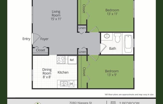 2 beds, 1 bath, 900 sqft, $1,095, Unit CC153