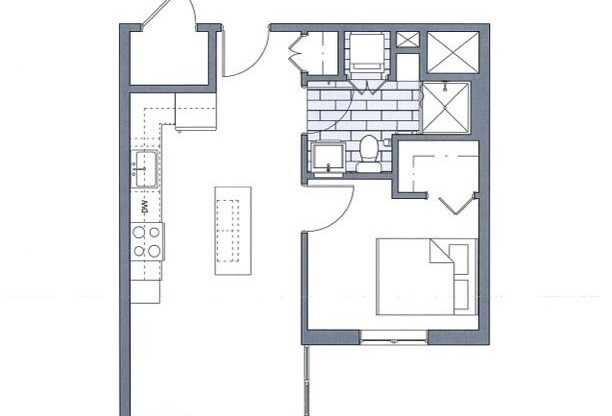 1 bed, 1 bath, 557 sqft, $3,800, Unit 407