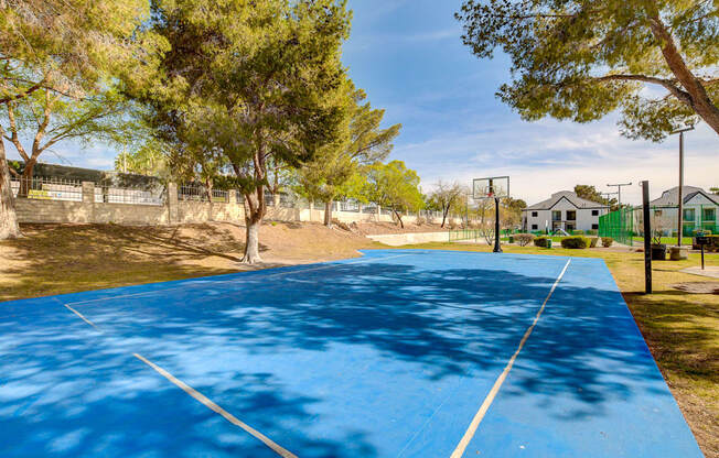 basketball court at the enclave at woodbridge apartments in sugar land, tx