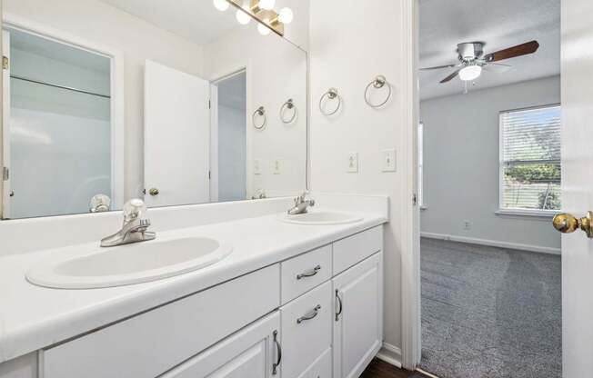 Bathroom with White Cabinets