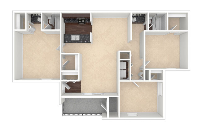 3 beds, 2 baths, 1,301 sqft, $1,500