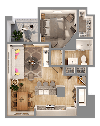 1 bed, 1 bath, 914 sqft, $1,262