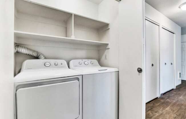 in unit laundry room Aloha Oregon Quatama Village Apartments  