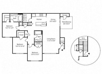 3 beds, 2 baths, 1,247 sqft, $1,707