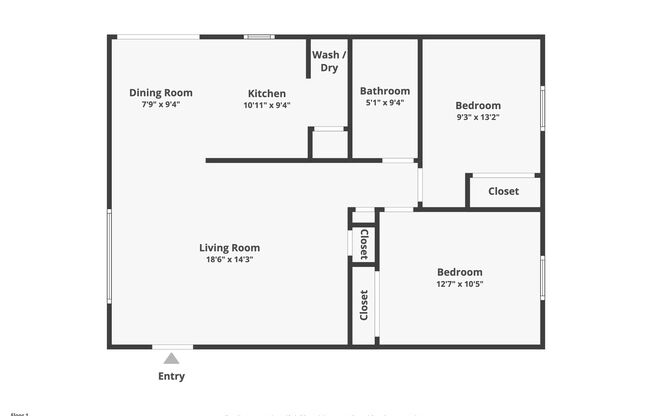 2 beds, 1 bath, $1,895, Unit 9