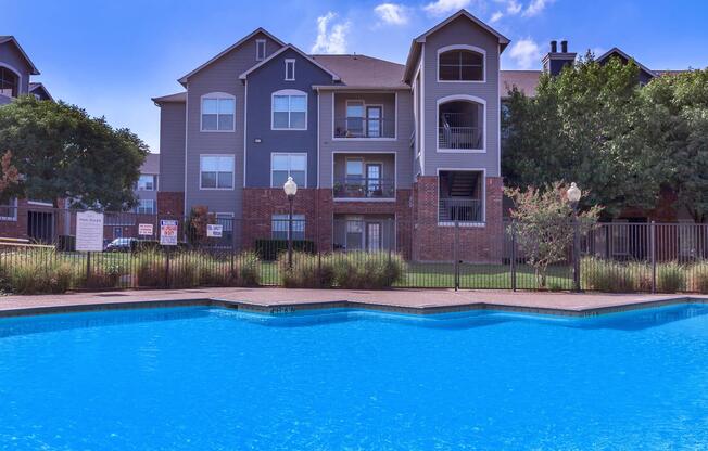 a small house in a pool of water