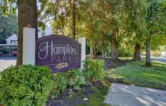 Property Signage at Hampton Park Apartments, Tigard, OR