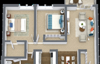 2 beds, 1 bath, 950 sqft, $1,455, Unit 804-208