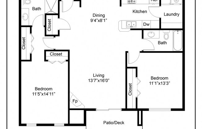 2 beds, 2 baths, 1,180 sqft, $2,395