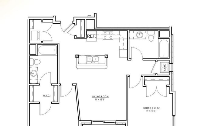 2 beds, 2 baths, 936 sqft, $2,540, Unit 902-411