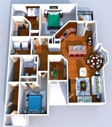 2 beds, 2 baths, 1,276 sqft, $2,216