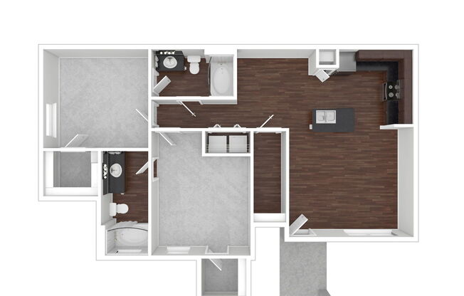 2 beds, 2 baths, 1,066 sqft, $1,450