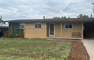 Cute 3 BR 1 bath home with large fenced yard and storage shed, covered carport.ALL NEW PAINT AND FLOORING in this super cute 3 bedroom 1 bath home with large yard and covered carport.  Washer and dryer hookups. Freshly painted all throughout and new lamin