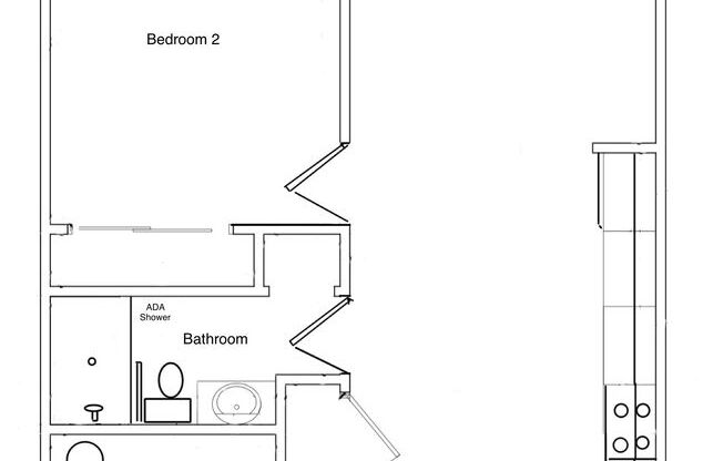 2 beds, 1 bath, 888 sqft, $1,580, Unit 612