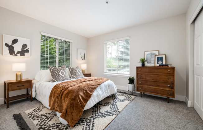 Comfortable Bedroom With Large Window at Canyon Creek, Wilsonville