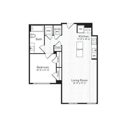 1 bed, 1 bath, 793 sqft, $2,511