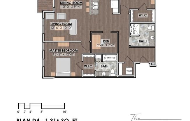 2 beds, 2 baths, 1,250 sqft, $1,925, Unit 222
