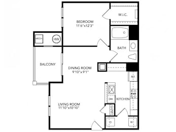 1 bed, 1 bath, 764 sqft, $1,999