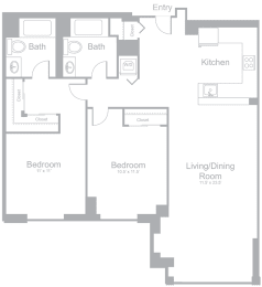 2 beds, 2 baths, 1,059 sqft, $3,023