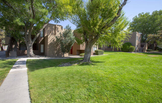 Exterior and landscaping at Villas de la Terraza Apartments in Albuquerque NM October 2020