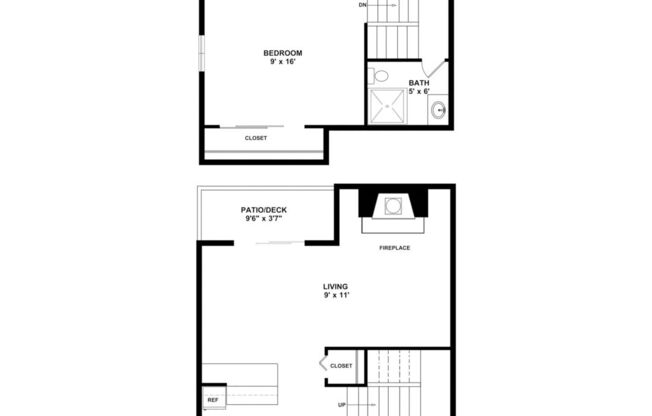 1 bed, 1 bath, 552 sqft, $1,364