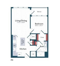 1 bed, 1 bath, 677 sqft, $2,100