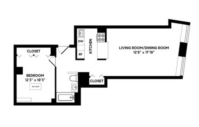 1 bed, 1 bath, 649 sqft, $4,200, Unit 403