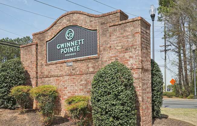 Outdoor Sign of Gwinnett Pointe Apartments in Norcross, GA 30093