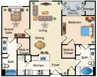 2 beds, 2 baths, 1,120 sqft, $1,544
