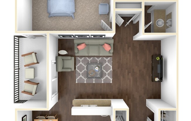 1 bed, 1 bath, 630 sqft, $790, Unit *125