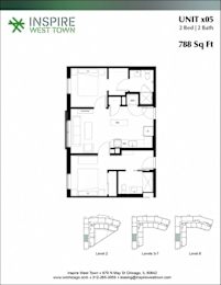 2 beds, 2 baths, 788 sqft, $3,190